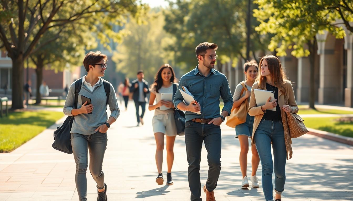 Student using learning strategies while studying